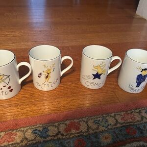 Pottery Barn Reindeer Mugs - Set of 4- New in Box